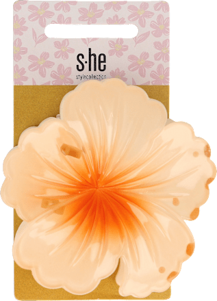 Haarklammer Blume orange s-he stylecollection