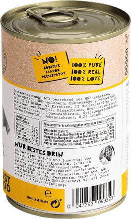 Nassfutter Hund mit Huhn & Karotte, Mahlzeit! DOGS'n TIGER