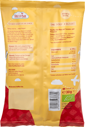 Kindersnack Pizza-Flieger Tomate, Käse & Mais ab 12 Monaten FruchtBar