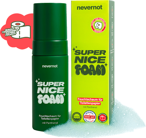 Feuchtschaum für Toilettenpapier  nevernot