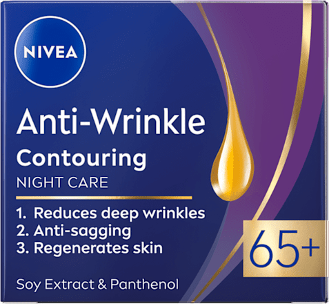Нощен крем за лице против бръчки, 65+ г. NIVEA