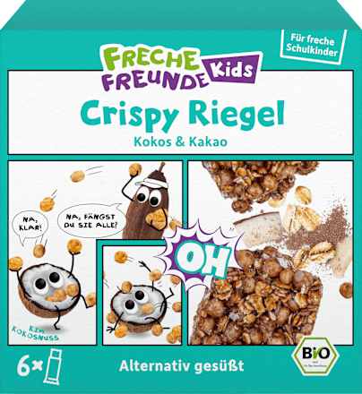 Kindersnack Crispy Riegel Kokos & Kakao ab 3+ Jahren (6x23 g) Freche Freunde