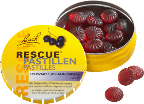 pastilky s příchutí černý rybíz Bach RESCURA