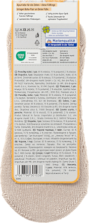 Füßlinge mit Ajour-Struktur grau Gr. 39-42 Fascino