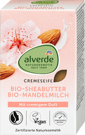 Krémszappan bio sheavajjal és bio mandulatejjel alverde NATURKOSMETIK