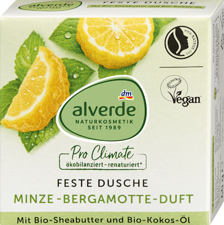 Čvrsti gel za tuširanje nana i bergamot alverde NATURKOSMETIK