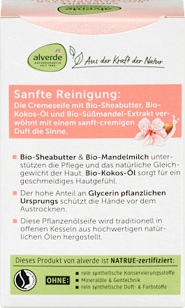 Krémszappan bio sheavajjal és mandulatejjel alverde NATURKOSMETIK