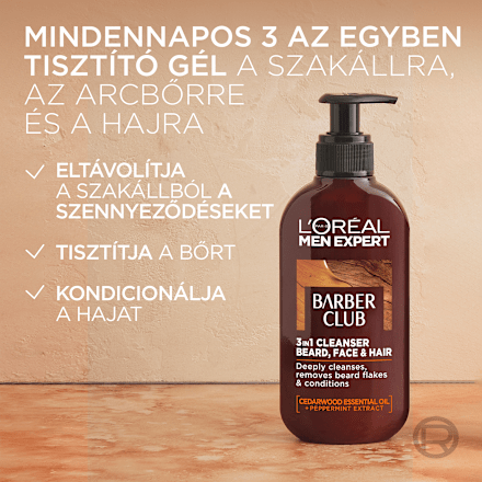 Barber Club szakállmosó sampon  L'ORÉAL PARiS MEN EXPERT