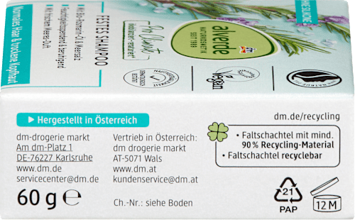 Festes Shampoo Rosmarin-Extrakt & Meersalz alverde NATURKOSMETIK