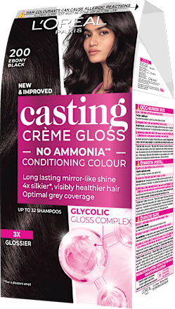 Boja za kosu – 200 Ebony Black L'ORÉAL PARiS CASTING Crème Gloss