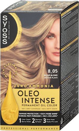 Farba na vlasy - 8-05 bežovo plavá Syoss Oleo Intense
