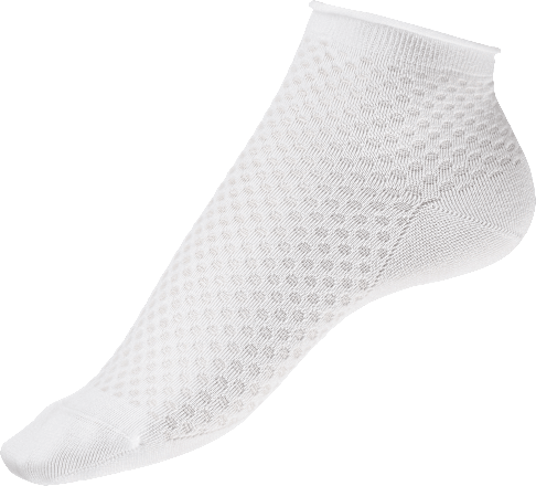 Sneakersocken mit Struktur & Rollrand weiß Gr. 35-38 Fascino