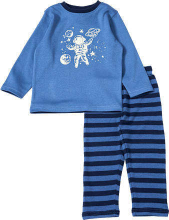 Schlafanzug mit Glow-in-the-Dark Astronauten-Motiv, blau, Gr. 104 ALANA