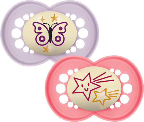 Schnuller Original Night Schmetterling/Sternschnuppe 16+ Monate mam