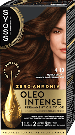 Farba na vlasy - 4-18 hnedá mokka Syoss Oleo Intense