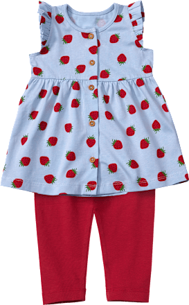 Set mit Tunika und Leggings & Erdbeeren-Muster, blau + rot, Gr. 74 ALANA