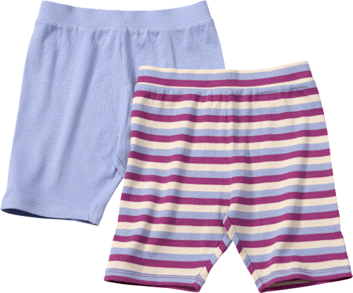 Radlerhosen mit Ringel-Muster & Ripp-Struktur, lila + rosa, Gr. 128 ALANA