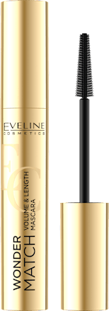 Maskara za volumen in podaljšanje trepalnic Wonder Match, črna EVELINE COSMETICS