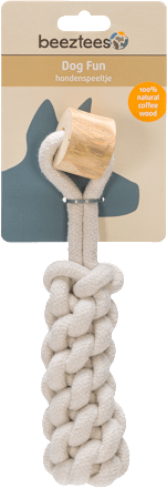 Igralna vrv z vozlom in lesom kavovca beeztees