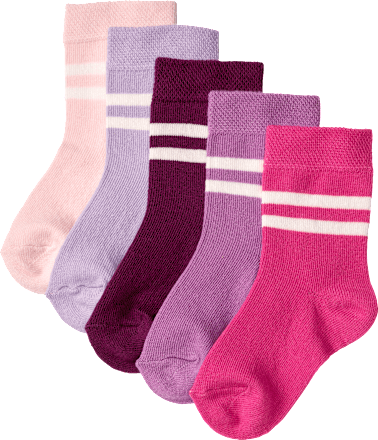 Socken mit Streifen-Muster, lila, Gr. 27/29 ALANA