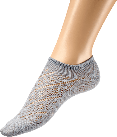 Füßlinge mit Ajour-Struktur blau Gr. 35-38 Fascino