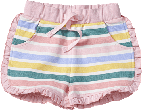 Shorts mit Streifen-Muster & Rüschen, rosa, Gr. 80 ALANA