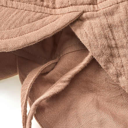 Schirmmütze mit Nackenschutz aus Musselin, braun, Gr. 46/47 ALANA