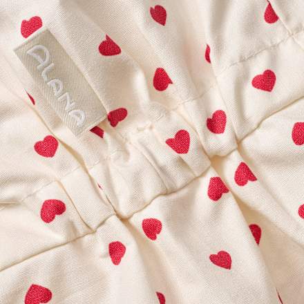 Schirmmütze mit Nackenschutz & Herz-Muster, weiß, Gr. 44/45 ALANA