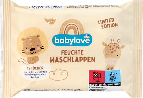 Мокри кърпи за измиване на бебе, различни цветове/мотиви babylove