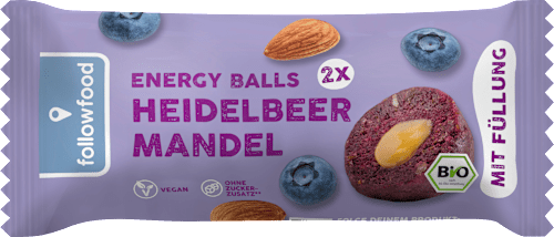 Nutbutter Bites Heidelbeere und Mandel followfood