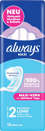 Binden Maxi mit Flügeln Maxi Profresh Long always