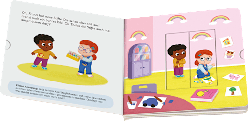Kinderbuch Play+ Mein erstes Schiebebuch Teilen und Vertragen Ravensburger