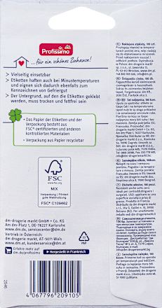 Öntapadós címke Profissimo