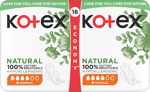 vložky s křidélky Natural, Normal Kotex