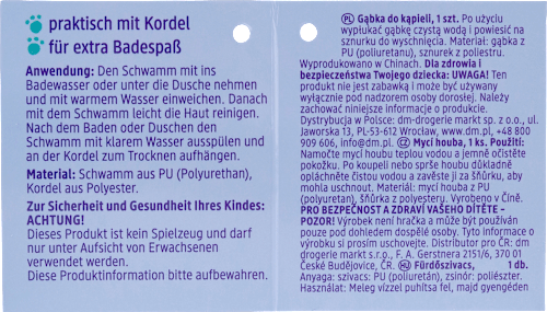 Badeschwamm mit Kordel SauBär