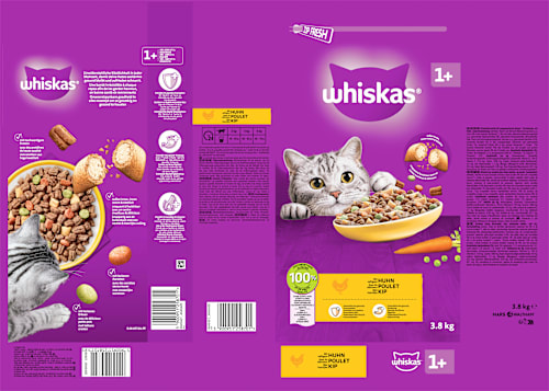Trockenfutter Katze 1+ mit Huhn Whiskas