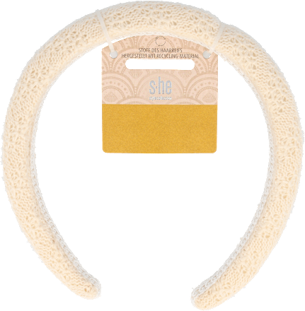 Haarreif gepolstert beige s-he stylecollection