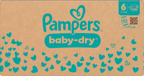 Windeln Gr. 6 Extra Large (13-18 kg) Monatsbox Pampers baby-dry