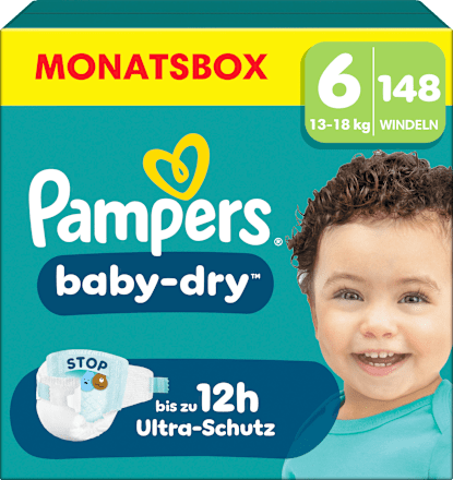 Windeln Baby Dry Gr. 6 Extra Large (13-18 kg) Monatsbox Pampers baby-dry