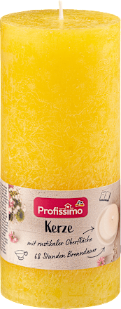 svíčka rustikální 160/68, žlutá Profissimo