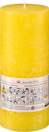 Kerze rustik gelb 160/68 mm Profissimo