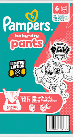 Baby Pants Baby Dry Gr. 6 Extra Large (13-19 kg) Limited Edition Paw Patrol Monatsbox Pampers