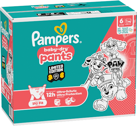 Baby Pants Baby Dry Gr. 6 Extra Large (13-19 kg) Limited Edition Paw Patrol Monatsbox Pampers