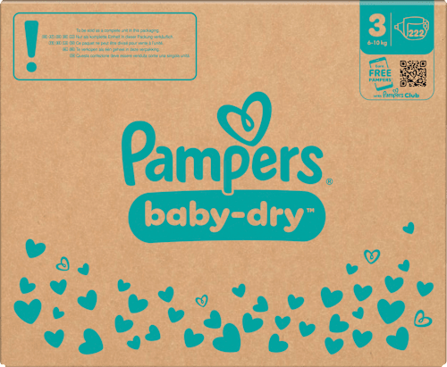 Windeln Baby Dry Gr. 3 Midi (6-10 kg) Monatsbox Pampers