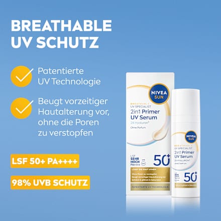 Sonnenfluid 2in1 Primer & UV Serum, LSF 50+ NIVEA SUN