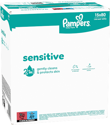 Feuchttücher sensitive (15x80 St), Vorteilspack Pampers