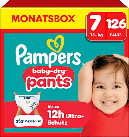 Baby Pants Gr. 7 Extra Large (15+ kg) Monatsbox Pampers baby-dry