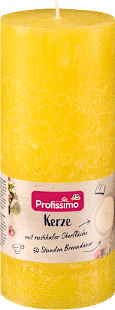 Kerze rustik 160/68 gelb Profissimo