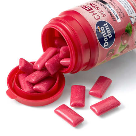 Kaugummi, Cherry Menthol, zuckerfrei Dontodent