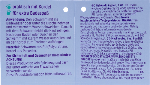 Badeschwamm mit Kordel sortiert SauBär